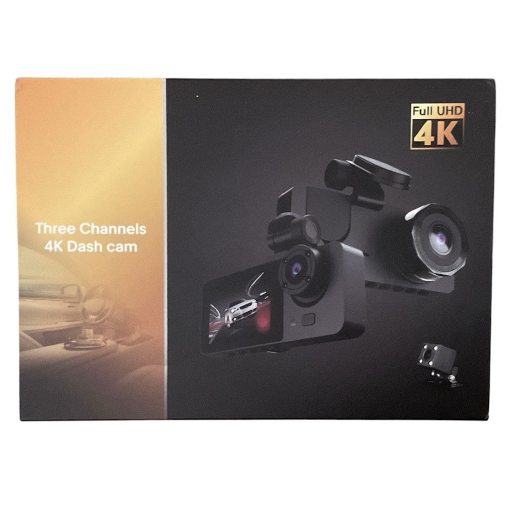 Car Dash Camera Multichannel Vehicle Recorder Three Channels 4K Dash cam NIB